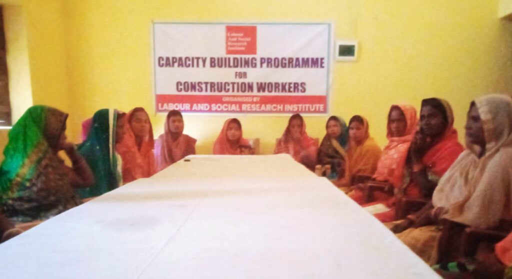 Capacity Building Workshop for Female Construction workers in Madhepura